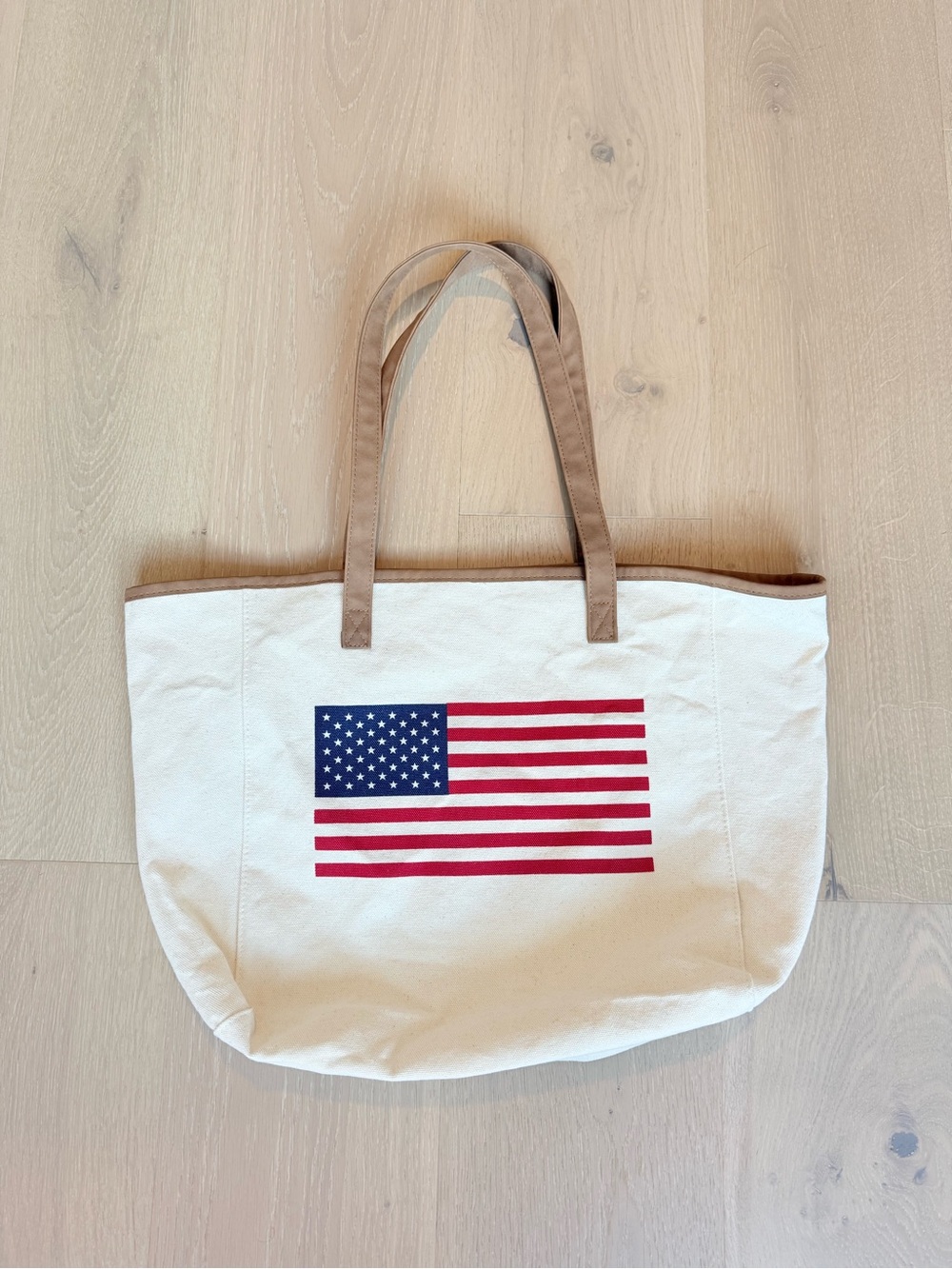 Maurices American Flag Canvas Tote Bag